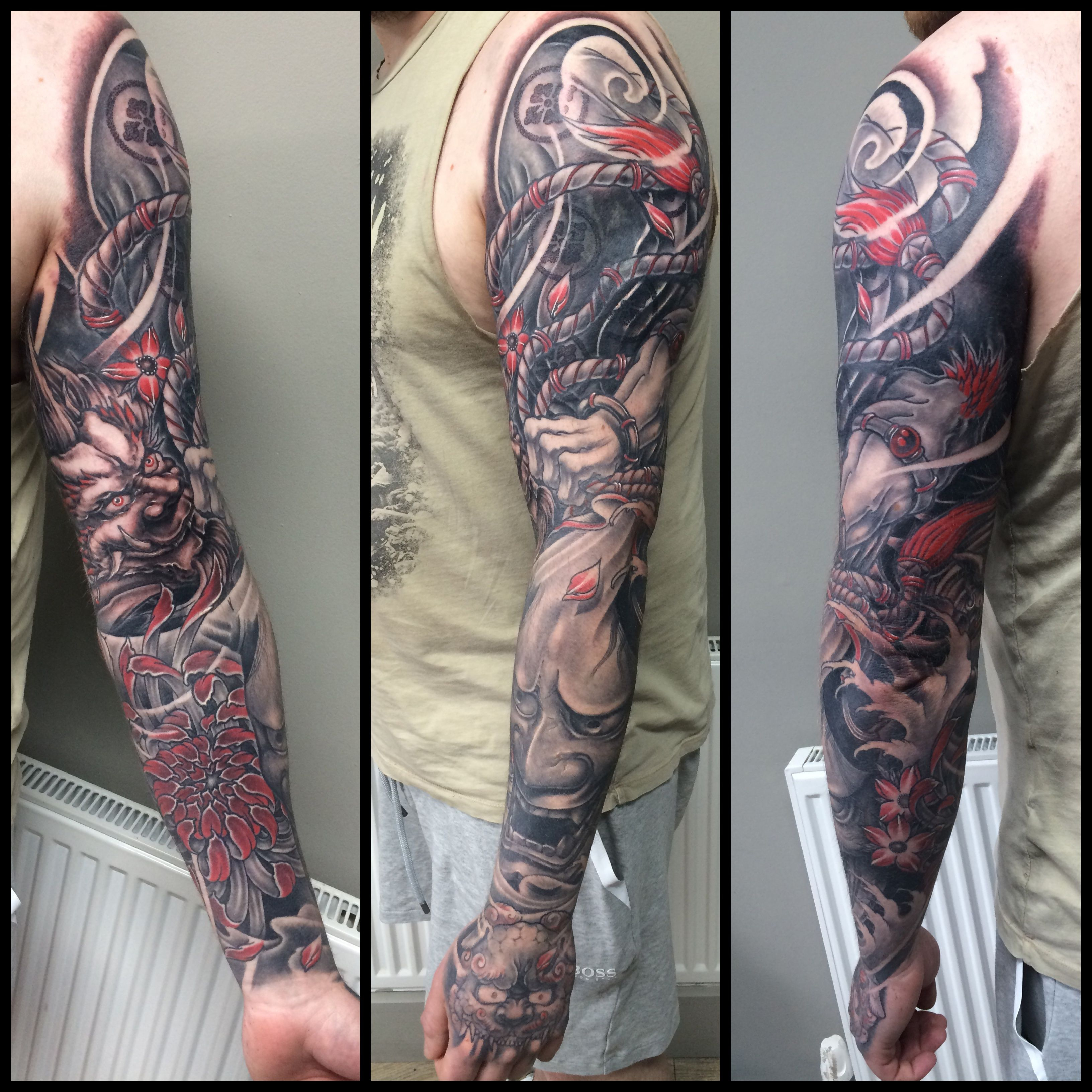 Award Winning Japanese Sleeve Tattoo Tribal Sleeve Tattoos throughout measurements 3264 X 3264