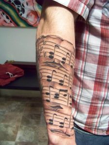 Awesome Song Music Lyrics Tattoo Creativefan with sizing 960 X 1280