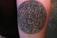 Aztec Sun Calendar Christa Ritchie At Mule Tattoo In Tustin within dimensions 960 X 960