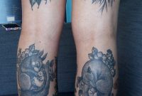 Back Of My Legs In Black And Grey All Healed Thighs Done Roald intended for measurements 832 X 1600