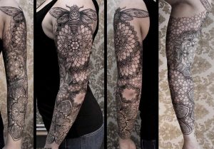 Beautiful Full Sleeve Tattoo Chaim Machlev Design Of intended for measurements 1328 X 927