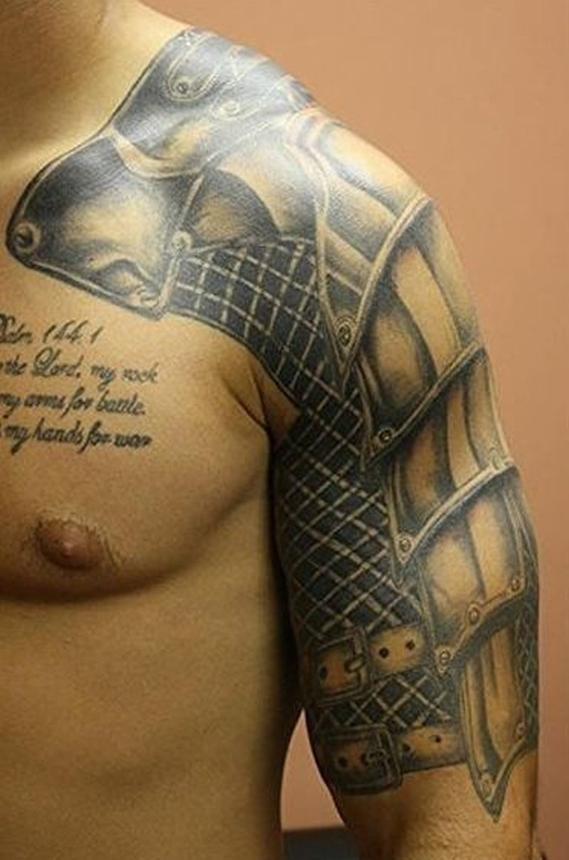 Beautiful Medieval Armor Tattoo On Upper Arm intended for sizing 800 X 1209