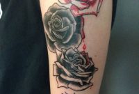 Bee With Roses Tattoo On Left Half Sleeve with regard to measurements 774 X 1032