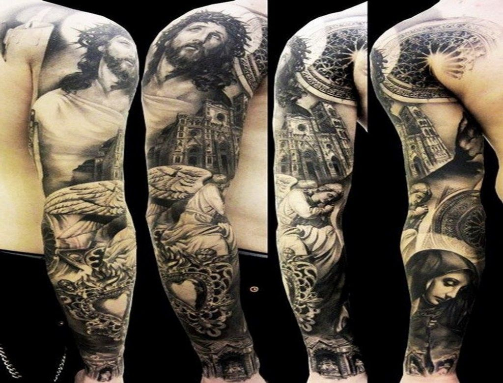 Best Christian Tattoos Download Religious Full Sleeve Tattoo Ideas intended for dimensions 1024 X 780