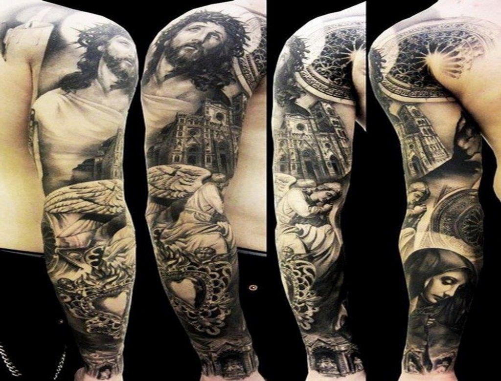 Best Christian Tattoos Download Religious Full Sleeve Tattoo Ideas regarding proportions 1024 X 780