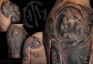 Biagios Tattoo Gallery Tattoos Biagio Surreal Armor with measurements 1164 X 800