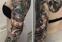 Birds Locket Timepiece Full Sleeve Best Tattoo Ideas Designs in size 900 X 917