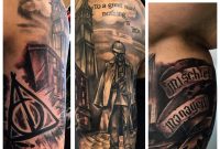 Black And Gray Sherlock Holmes Harry Potter Mashup Half Sleeve with dimensions 1334 X 1334