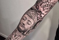Black And Grey Buddha Tattoo Sleeve Lotus Photography regarding proportions 1536 X 1536