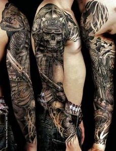 Black And Grey Full Sleeve Tattoos Download Black And White Full with size 800 X 1050