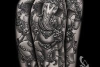 Black And Grey Ganesha Half Sleeve Tattoo On Upper Arm Flickr throughout sizing 1024 X 1024