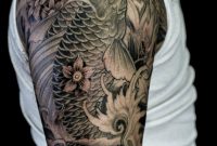 Black And Grey Koi Fish 1000 Ideas About Koi Tattoo Sleeve On within proportions 736 X 1102