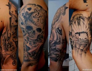 Black And Grey Sleeve Tattoos Tattoos Designs Ideas with regard to size 1814 X 1400