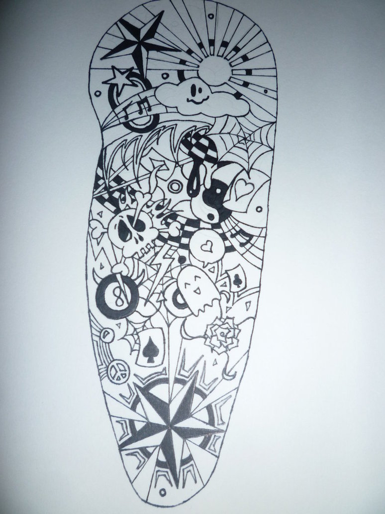 Black And White Half Sleeve Aalleeexx On Deviantart regarding proportions 774 X 1032