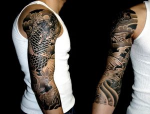 Black And White Japanese Sleeve Tattoo Design Http pertaining to proportions 1050 X 800