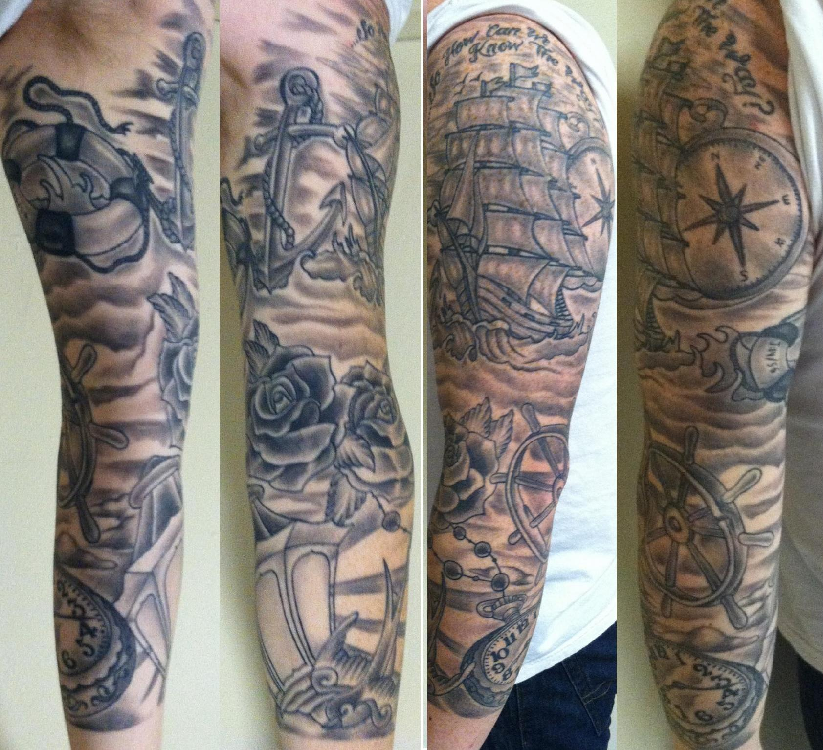 Black Gray Sleeve John Schmidt At Tattoo 42 Portland Or regarding dimensions 1683 X 1534