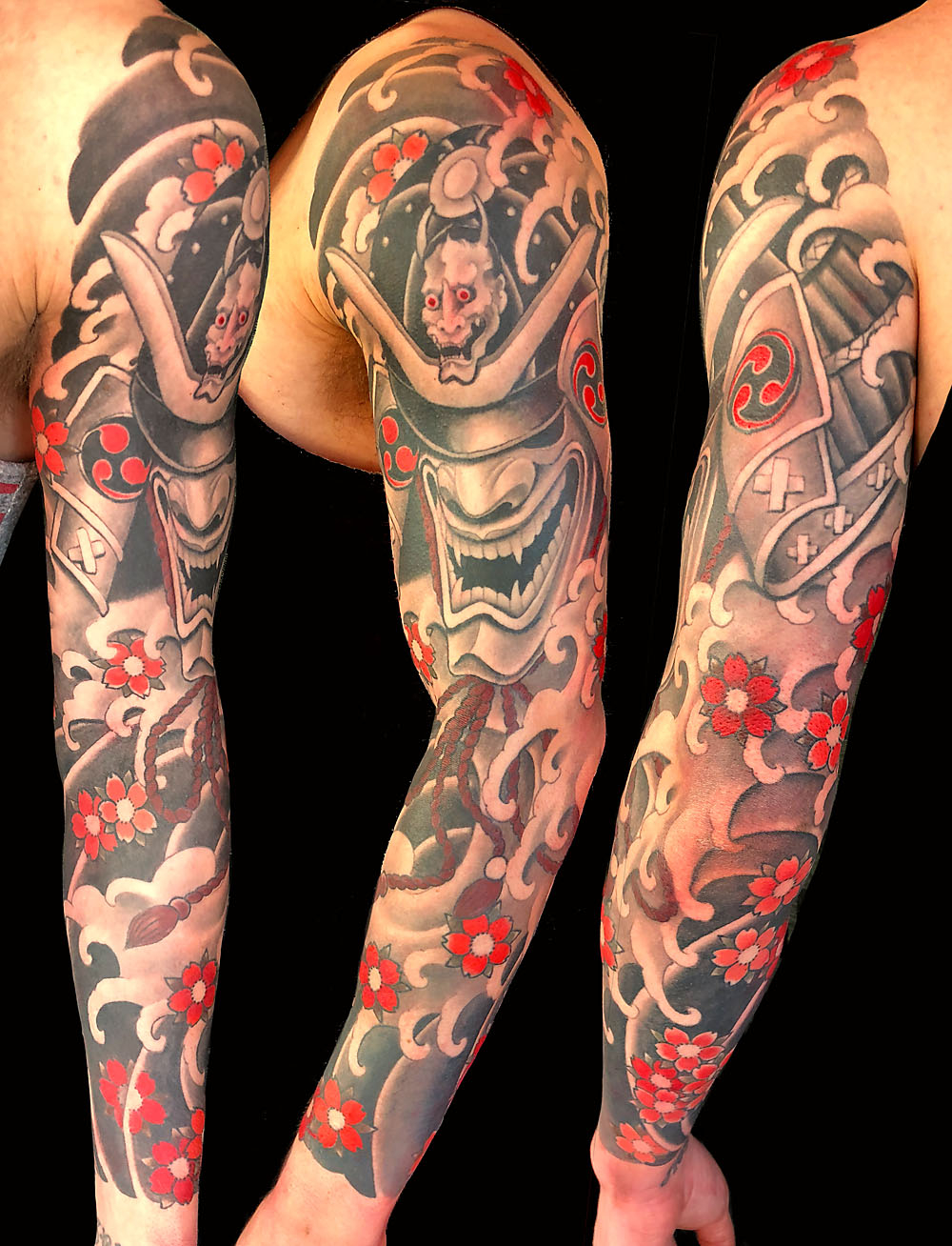 Black Grey Japanese Samurai Sleeve Tattoo Slave To The Needle regarding size 1000 X 1308