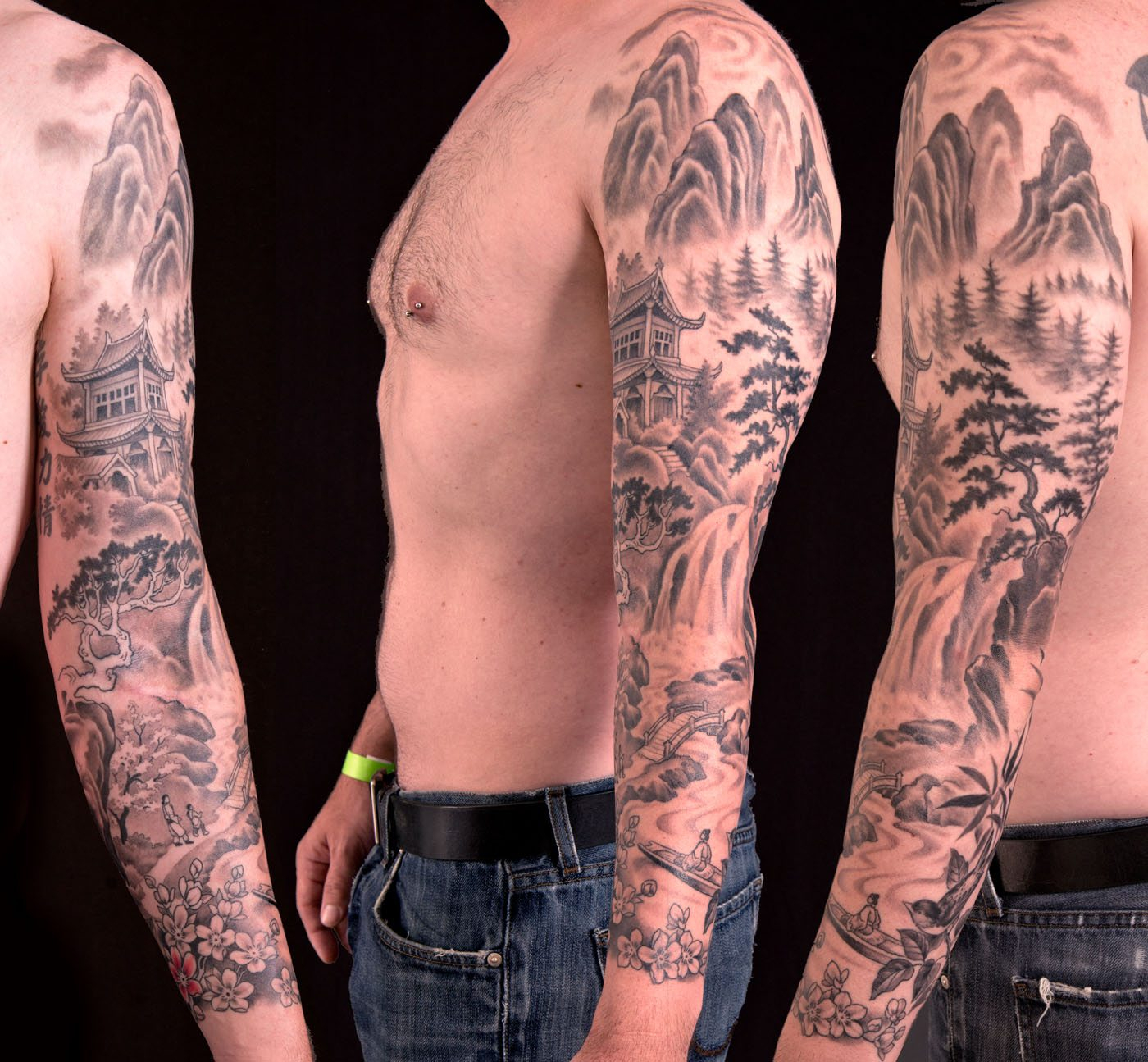 Black Grey Realisticrealism Sleeve Tattoo Slave To The Needle inside measurements 1400 X 1295