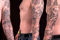 Black Grey Realisticrealism Sleeve Tattoo Slave To The Needle inside proportions 1400 X 1295