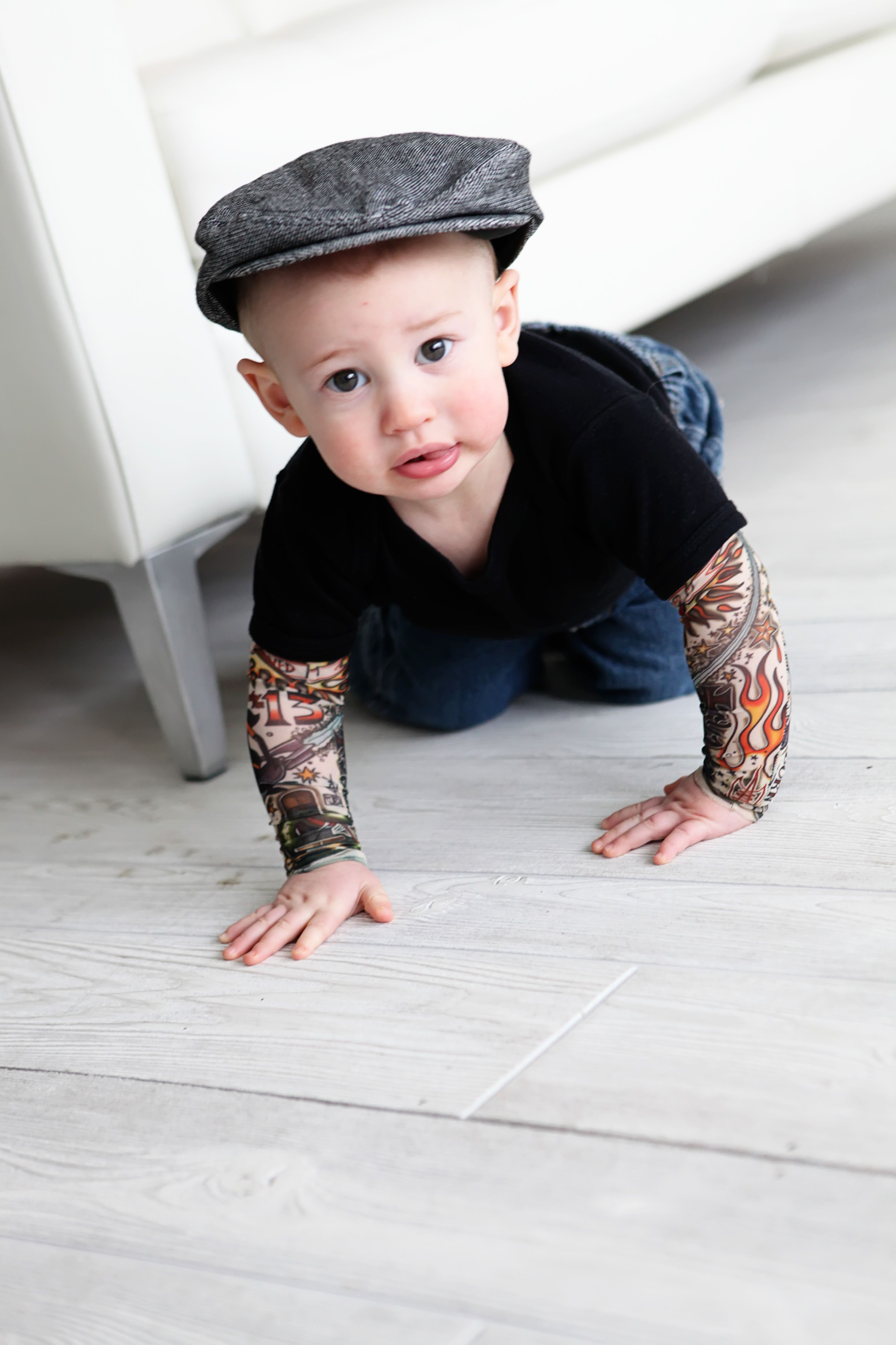 Black Heart Breaker Tattoo Sleeve Onesie I Want This For My Son inside sizing 3744 X 5616