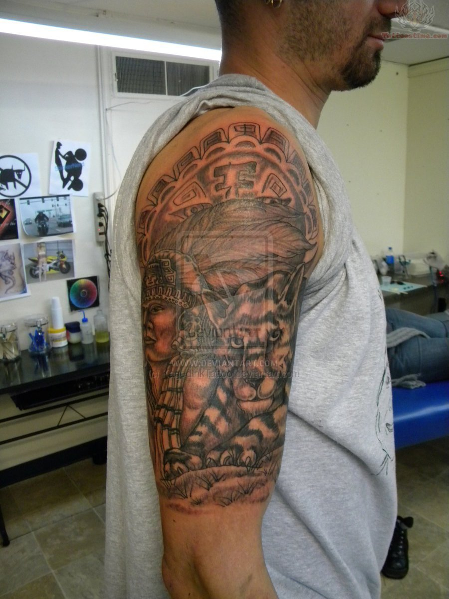 Black Ink Half Sleeve Tattoo for dimensions 900 X 1200