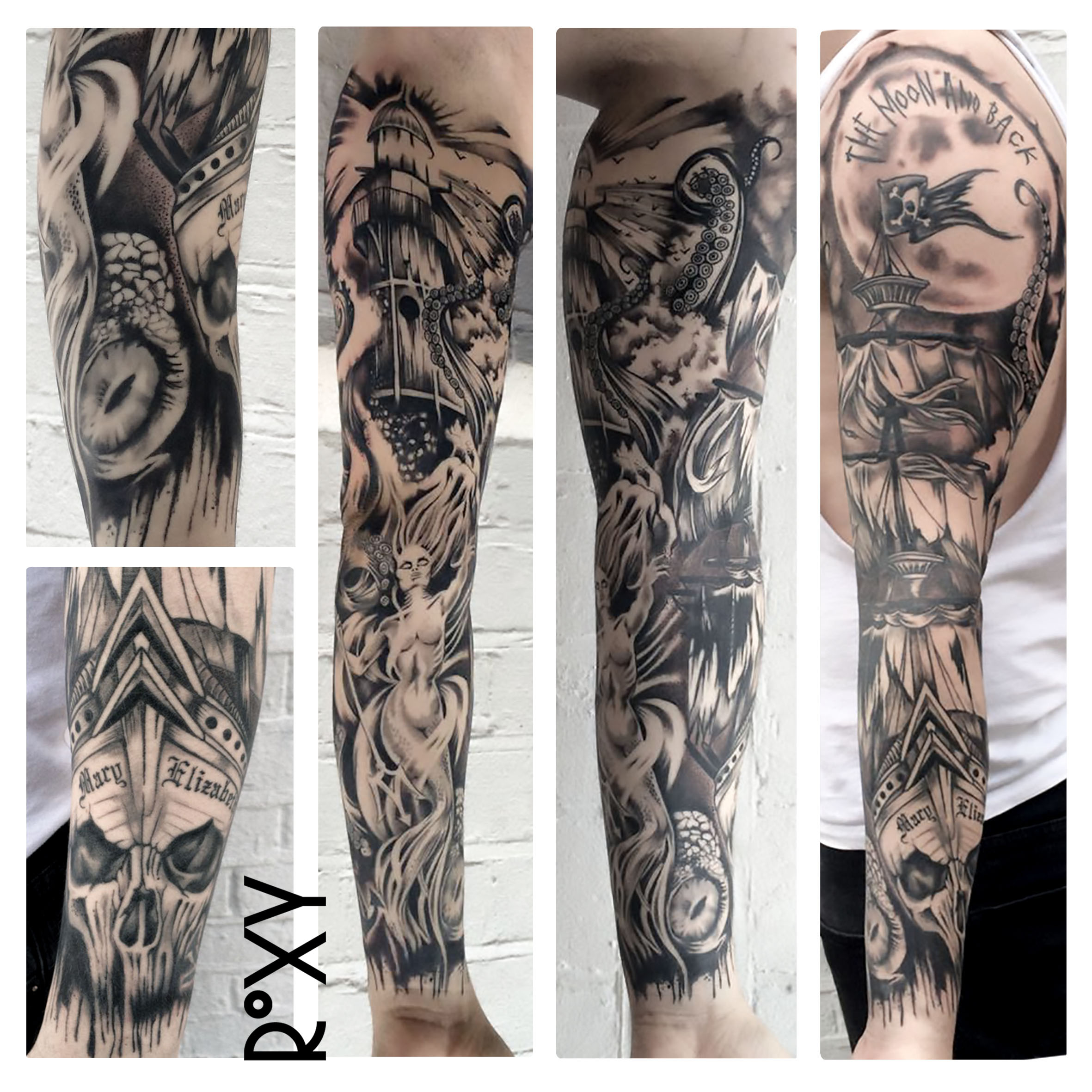 Black Sea Full Sleeve London Tattoo within size 2362 X 2362