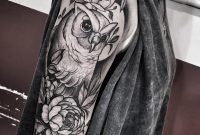 Blackwork Cute Owl Halfsleeve Tattoo Mateuszwojtak intended for dimensions 1080 X 1080