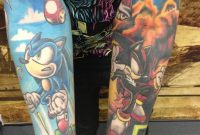 Both Full Sleeve Sonic Mushroom Tattoo Golfian inside measurements 768 X 1024