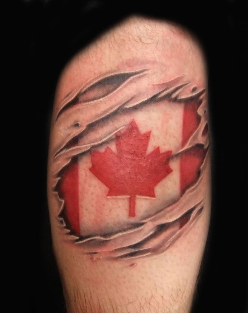 Canadian Flag Tattoo Design 2 8001009 Pixels Tattoo Ideas inside measurements 800 X 1009