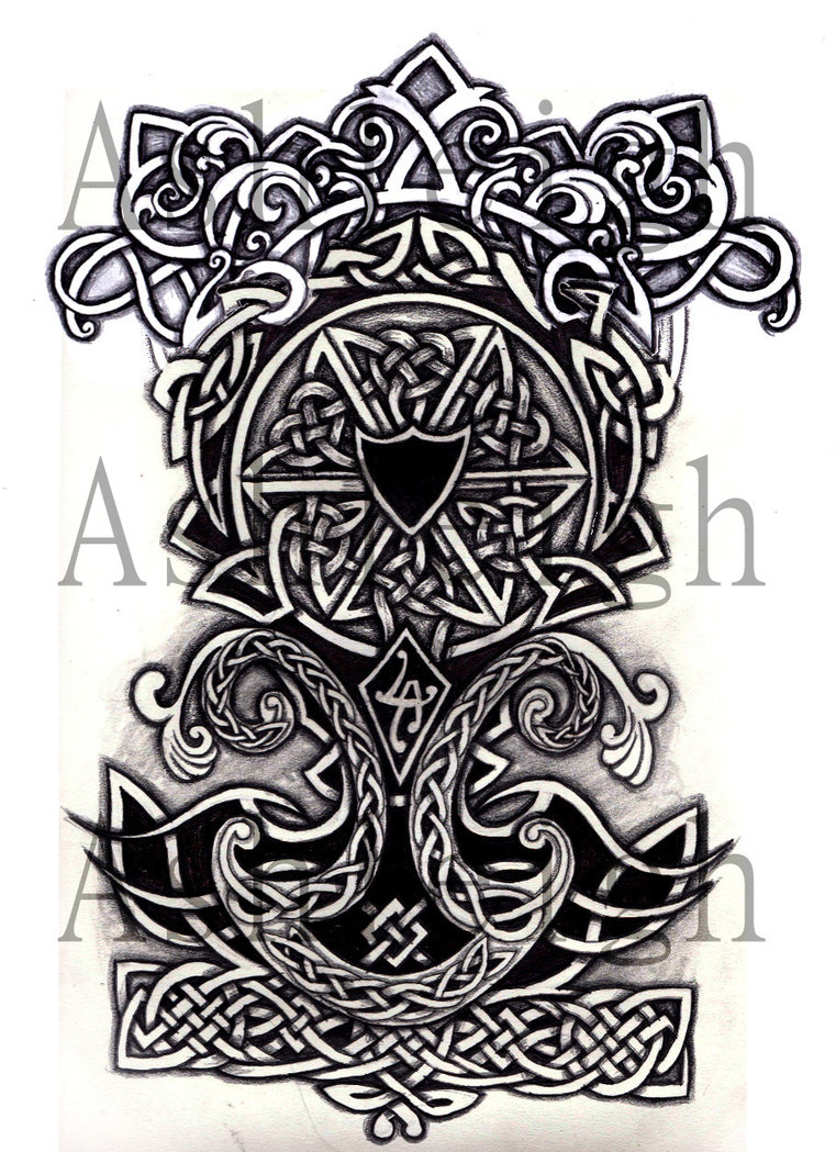 Celticnordic Half Sleeve Tattoosashleigh On Deviantart intended for sizing 761 X 1049