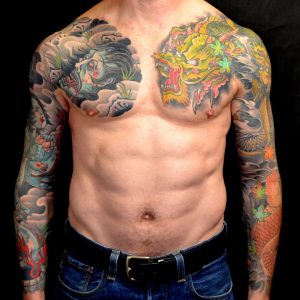 Chest Dragons Japanese Sleeve Tattoo Slave To The Needle with proportions 1400 X 1399