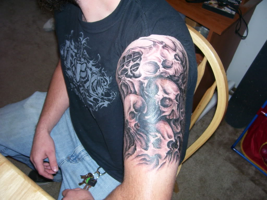 Classic Half Sleeve Skull Tattoo Designs Tattoo Love inside dimensions 1024 X 768