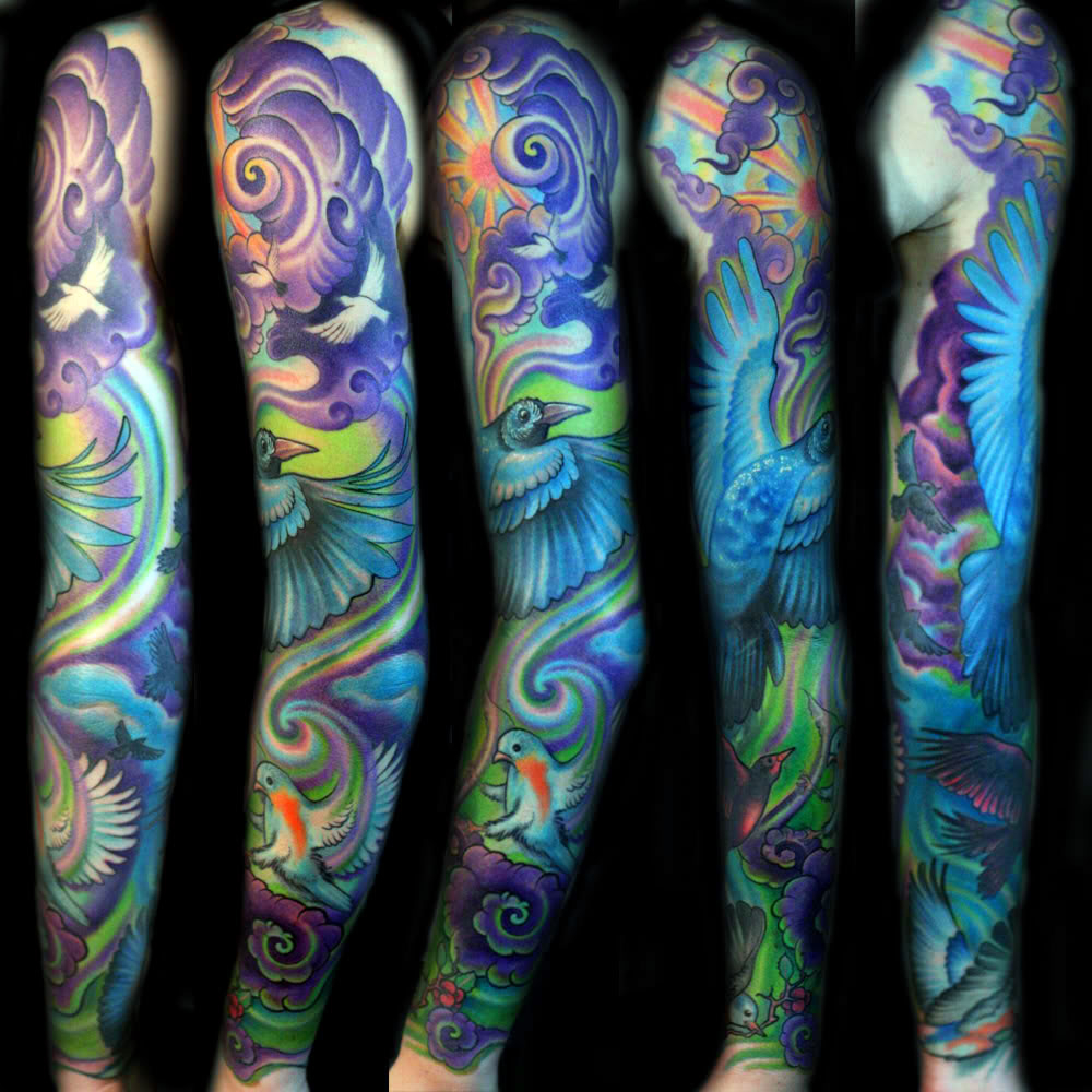 Colorful Half Sleeve Tattoos For Women Cool Tattoos Bonbaden intended for measurements 1000 X 1000