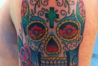 Colorful Skull Candy Tattoos Mexican Sugar Skull Color Tattoo for proportions 772 X 1034