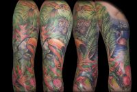 Colourful Realism Jungle Sleeve Tattoo Maija At Kaleidoscope within measurements 1658 X 1106