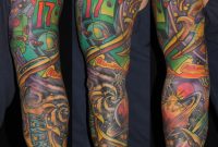 Colourful Robot Full Arm Tattoo Tattoomagz with proportions 2000 X 2432
