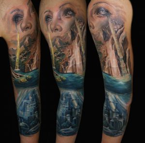 Creative Full Sleeve Tattoo Csaba Kolozsvari Design Of throughout size 960 X 944