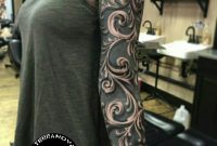 Custom Black And Gray Filigree Sleeve Tattoo Custom Tattoos with measurements 1024 X 1271