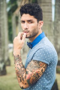 Dapper Edginess Refined Hipster Bowtie Short Sleeve Shirt Tats in measurements 730 X 1095