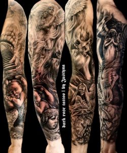 Dark Rose Tattoo Sleeve No68 Tattoo Justyna Kurzelowska Tattois regarding size 854 X 1024