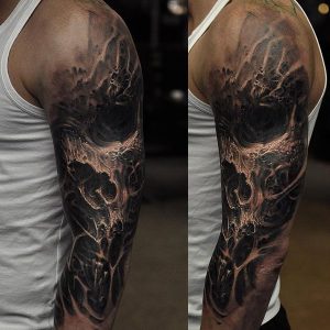 Dark Skull Sleeve Httptattooideas247evil Skull Sleeve for measurements 900 X 900