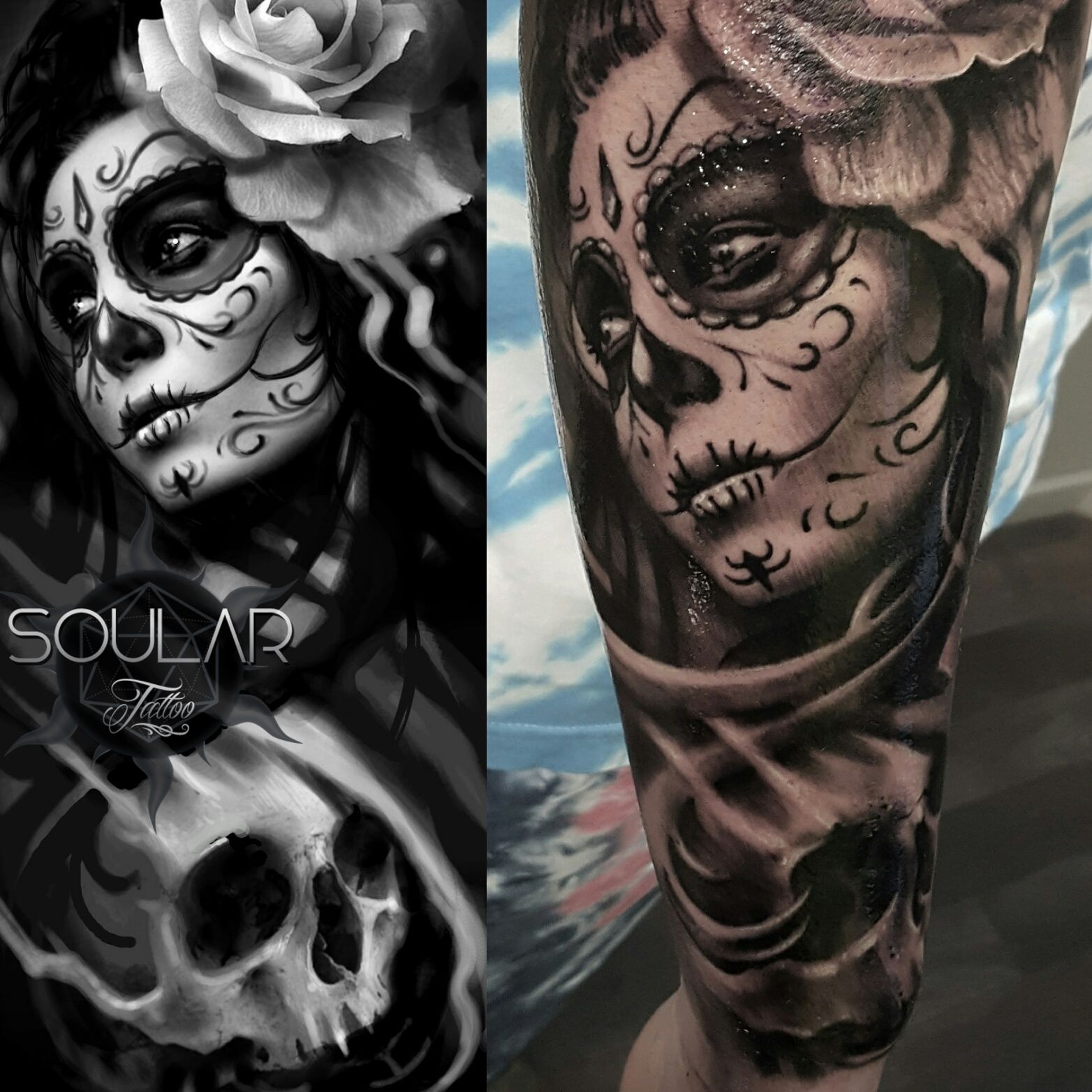 Day Of The Dead Sleeve Tattoo Mattparkintattoos Soular Tattoo intended for sizing 1564 X 1564