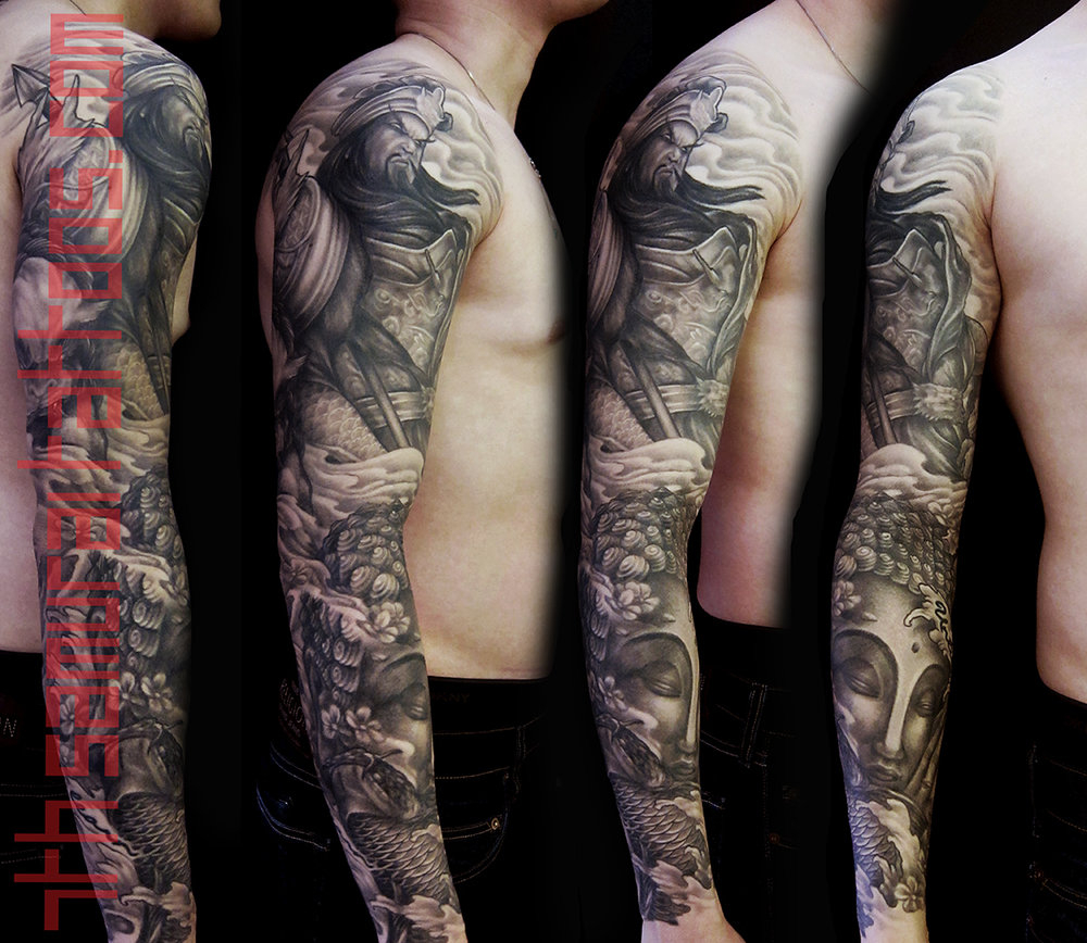 Cherry Blossom Sleeve Tattoo • Half Sleeve Tattoo Site.