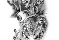 Demon Sleeve Tattoo Design Tattoo Geekclub throughout size 1091 X 2305