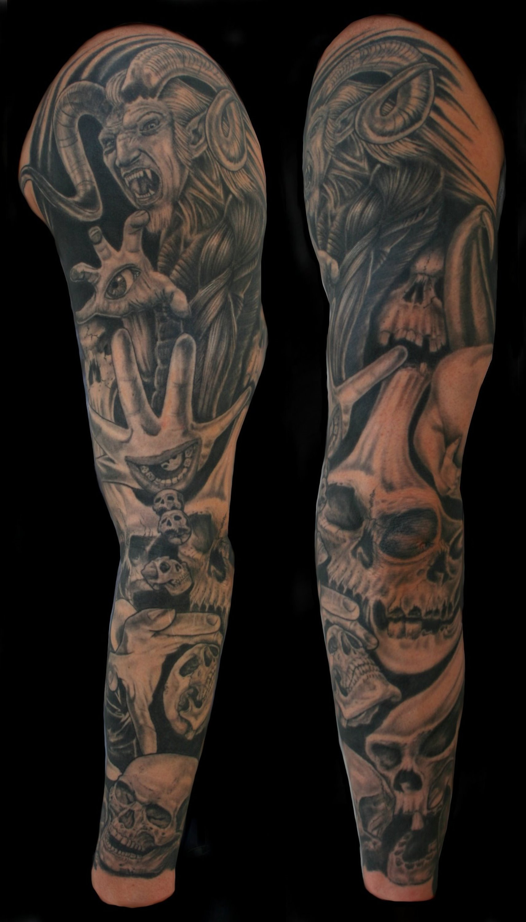 Devil Full Sleeve Classic Tattoo Designs For Men Tattoo Love in dimensions 1712 X 3000