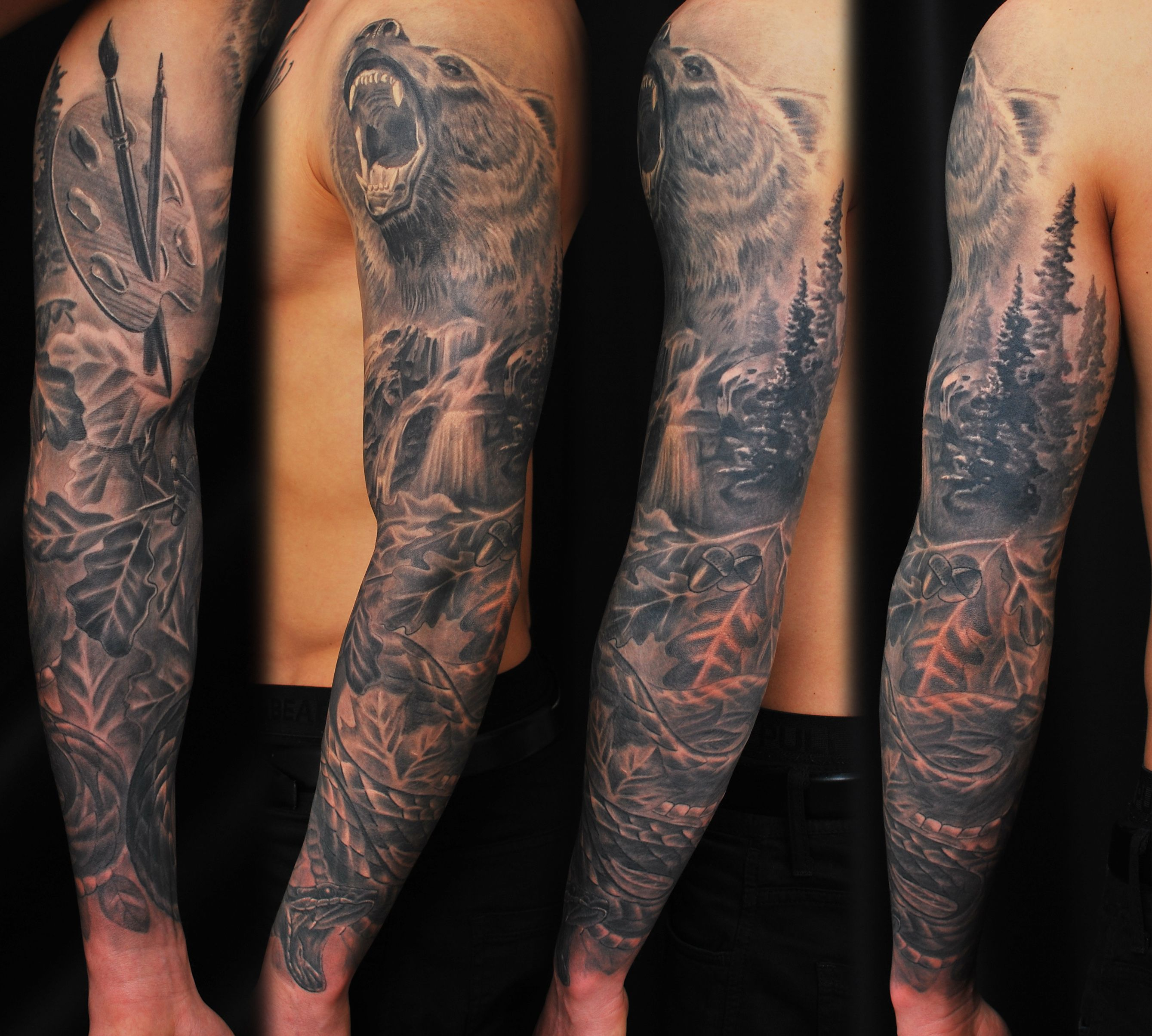 Download Free Tattoo Bear Sleeve Tattoo Tipy Tattoo Tree Arm in sizing 2678 X 2407