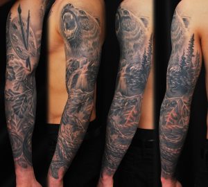 Download Free Tattoo Bear Sleeve Tattoo Tipy Tattoo Tree Arm intended for sizing 2678 X 2407