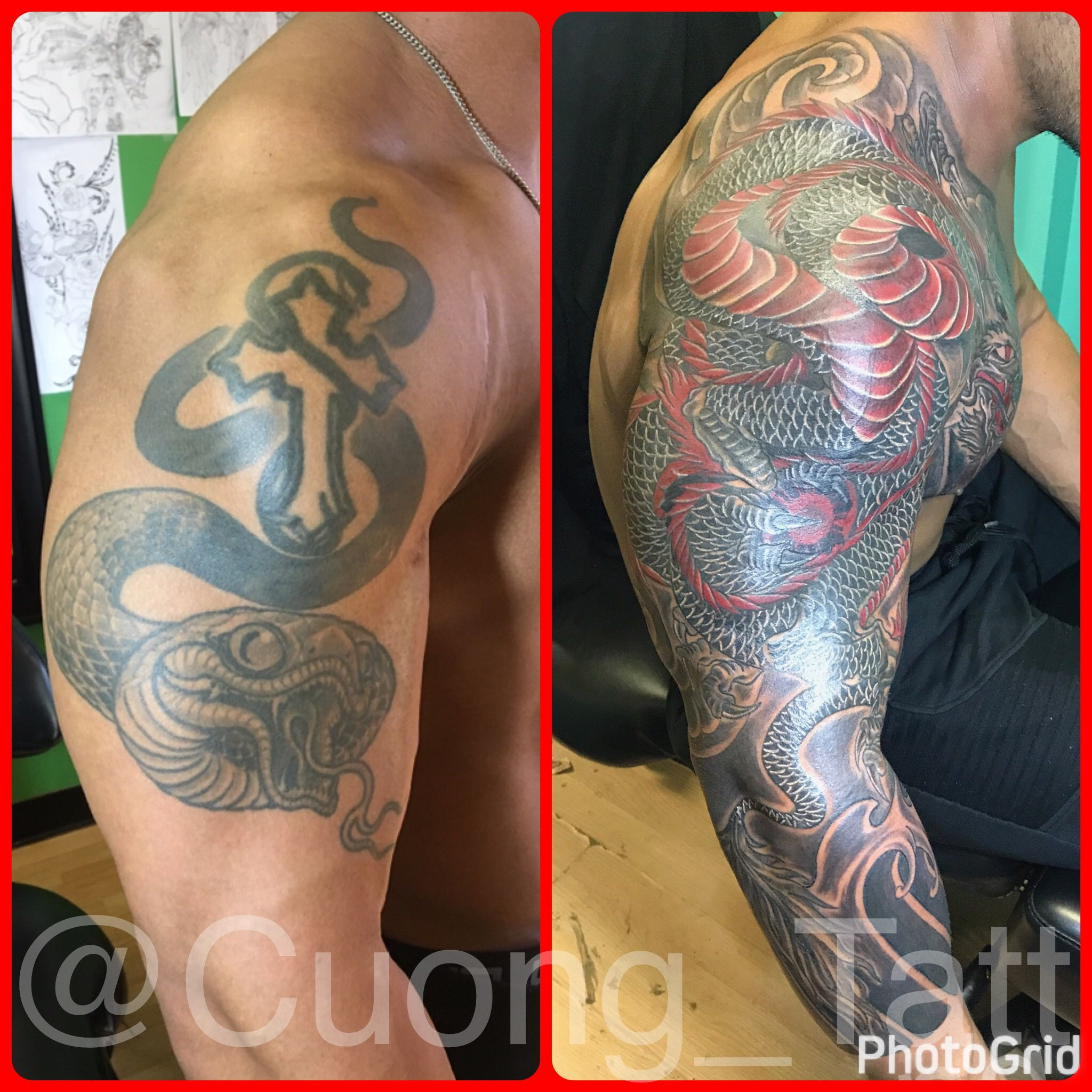 Dragon 34 Sleeve Japanese Style Cover Up Tattoo Tattoos throughout dimensions 2048 X 2048