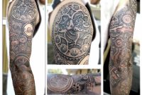 Dustin Nelson Art Steampunk Realism Gear Sleeve At Totem Tattoo intended for measurements 10500 X 8400