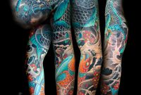 Erics Dragon Koi And Koi Fish Sleeve Tattoo On Behance intended for dimensions 1200 X 1200